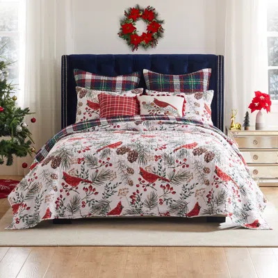 Breebe Cardinal Plaid Quilt Set 3-piece King/cal King