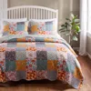 Breebe Carlie Calico Patches Sham Standard In Multi