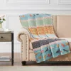 Breebe Carlie Calico Stripe Throw In Multi