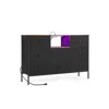Breebe Chest Of Drawers, Fabric Dresser With Power Outlets And Led Lights, 25 Colors, 8 Drawers, Tv Stand F