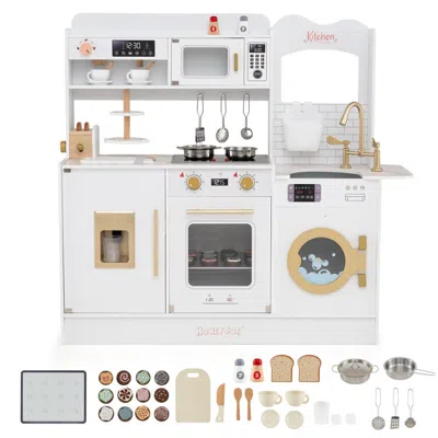 Breebe Children Pretend Toy Kitchen Playset With Light And Sound In Multi