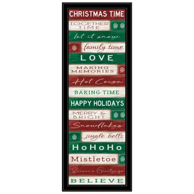 Breebe Christmas Time Black Framed Wall Art By Cindy Jacobs In Multi