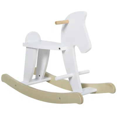 Breebe Classic Baby Rocking Horse Ride-on Toy In White
