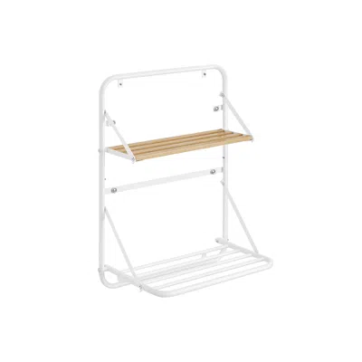 Breebe Clothes Drying Rack, Wall-mounted Drying Rack Clothing, Foldable Drying Rack, Cloud White