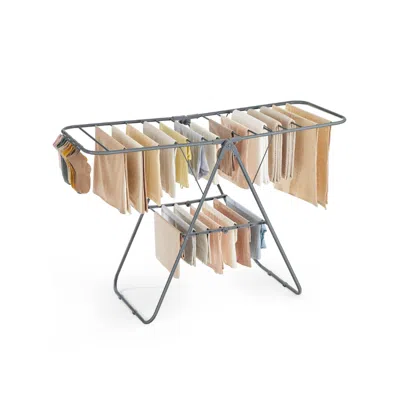 Breebe Clothes Drying Rack With Sock Clips In Gray