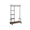 Breebe Clothes Rack On Wheels In Brown