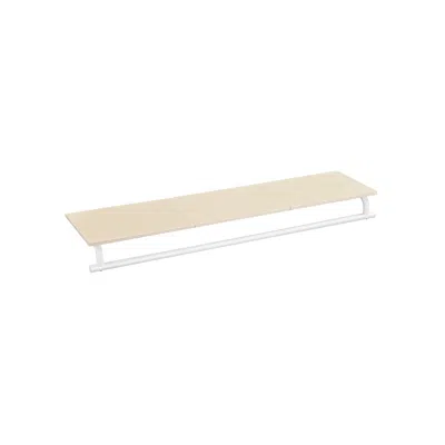 Breebe Clothes Rack With Top Shelf In White