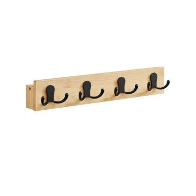 Breebe Coat Rack Wall Mount With 4 Double Metal Hooks In Blue