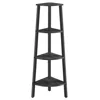 Breebe Corner Shelf Stand, 4-tier Corner Bookshelf, Industrial Corner Ladder Shelf