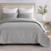 Breebe Cosmo Gray Coverlet Set 3-piece Full/queen In Gray