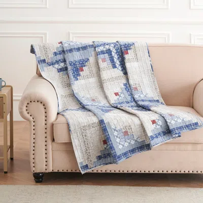 Breebe Cottage Cabin Throw In Blue