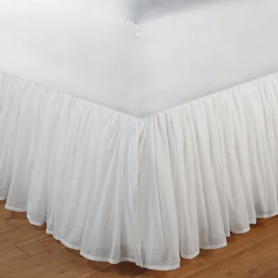 Breebe Cotton Voile Bed Skirt 18″ Twin In White