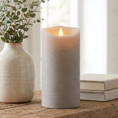 Breebe Cozy Grey Led Wax Candle With Handy Remote