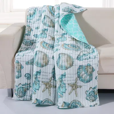 Breebe Cruz White Throw In Blue