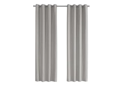 Breebe Curtain Panel, 2pcs Set, 54'w X 84'l, 100% Blackout, Grommet, Living Room, Bedroom, Kitchen, Grey Th In Gray