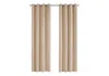 Breebe Curtain Panel, 2pcs Set, 54'w X 84'l, Room Darkening, Grommet, Living Room, Bedroom, Kitchen, Beige  In White
