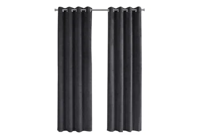 Breebe Curtain Panel, 2pcs Set, 54'w X 84'l, Room Darkening, Grommet, Living Room, Bedroom, Kitchen, Grey V In Gray