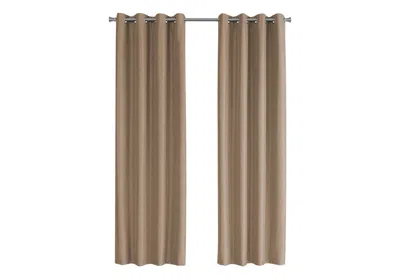 Breebe Curtain Panel, 2pcs Set, 54'w X 95'l, 100% Blackout, Grommet, Living Room, Bedroom, Kitchen, Brown T