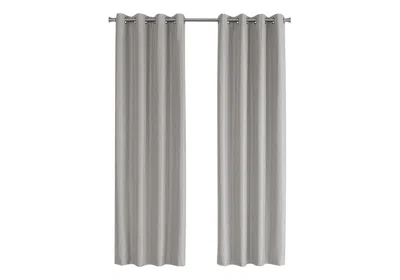 Breebe Curtain Panel, 2pcs Set, 54'w X 95'l, 100% Blackout, Grommet, Living Room, Bedroom, Kitchen, Grey Th In Gray