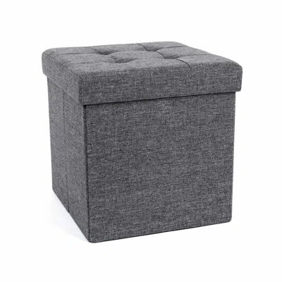 Breebe Dark Grey Folding Ottoman