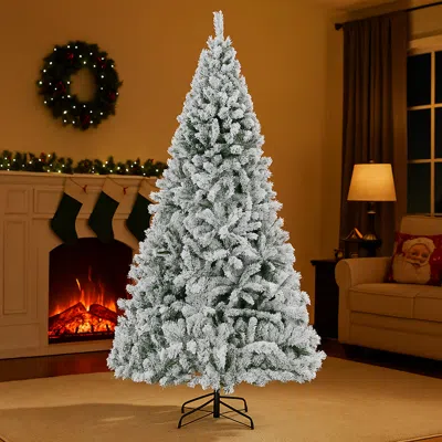 Breebe Decorative Artificial Xmas Tree With Fast Assembly Design In White