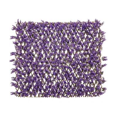Breebe Decorative Faux Purple Eucalyptus Fencing Panel With Real Willow Frame For Balcony Patio