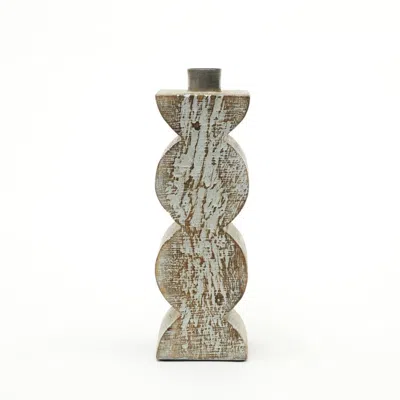 Breebe Decorative Wooden Centerpiece Candle Holder 3 X 9in Elegant Candle Stand