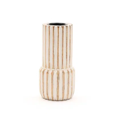 Breebe Decorative Wooden Centerpiece Candle Holder 4 X 8in Elegant Candle Stand