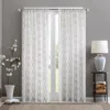 Breebe Diamond Sheer Window Curtain Panel(only 1 Pc Panel) In White