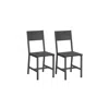Breebe Dining Chair Set Of 2, Rustic Wood Chairs With Metal Steel Frame