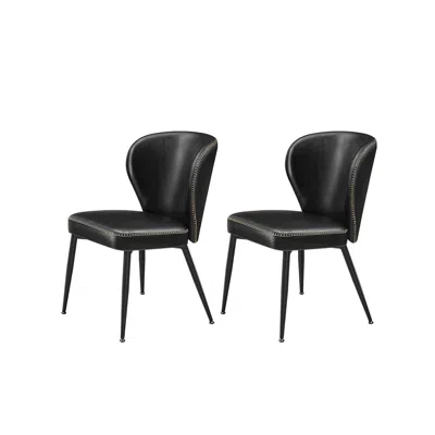 Breebe Dining Chairs Set Of 2 In Black