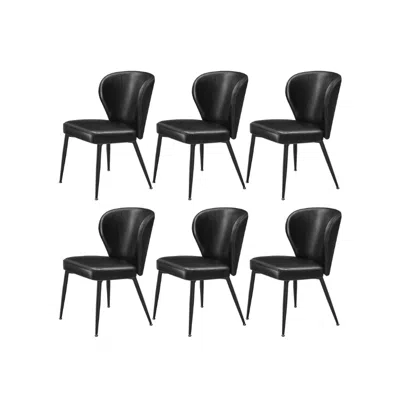 Breebe Dining Chairs Set Of 6 In Black