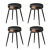 Breebe Dining Chairs Stools Set Of 4 In Black