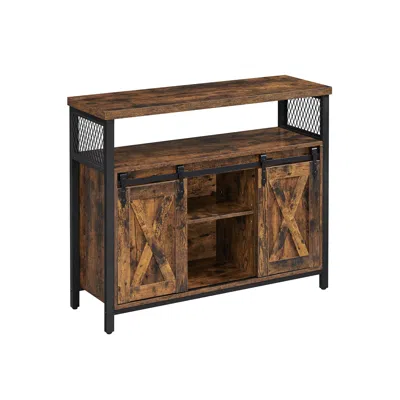 Breebe Dining Storage Sideboard With Door Rustic Brown