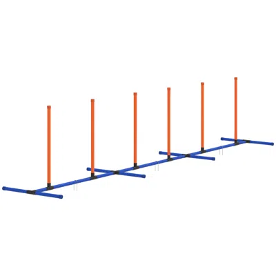 Breebe Dog Agility Training Equipment Adjustable Poles For Dog Agility Course With Carry Bag In Orange