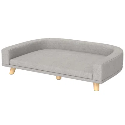 Breebe Dog Sofa Couch Bed With Washable Cushion In Grey