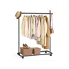 Breebe Double-rod Clothes Rack On Wheels In Black
