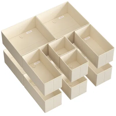 BREEBE DRAWER ORGANIZER, DRESSER DRAWER ORGANIZERS, SET OF 12, FOLDABLE FABRIC STORAGE BINS FOR SOCKS, UNDE