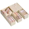 Breebe Drawer Organizer, Dresser Drawer Organizers, Set Of 6, Foldable Fabric Storage Bins For Socks, Under