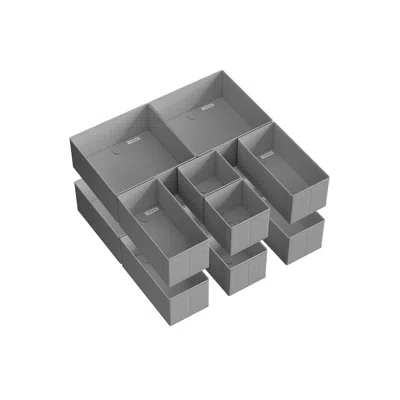 Breebe Dresser Drawer Organizers, Set Of 12 In Gray