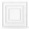 Breebe Drop Ceiling Tiles 24" X 24" Pvc Ceiling Panels With 3d Decorative Patterns 12-pack In White