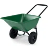 Breebe Dual-wheel Wheelbarrow Garden Utility Cart With Pneumatic Tires In Green
