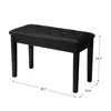 Breebe Duet Piano Bench With Padded Cushion And Storage Compartment
