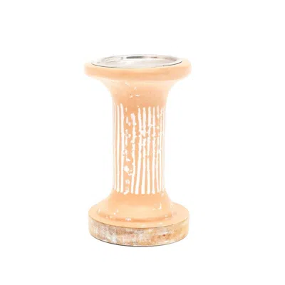 Breebe Ecomix Pillar Tall Candle Holder Sustainable Candle Stand 4 X 4 X 7in