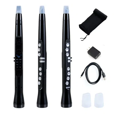 Breebe Electronic Wind Instrument Synthesizer Rechargeable Digital Saxophone In Black