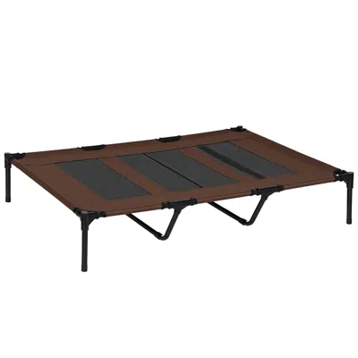 Breebe Elevated Dog Bed With Breathable Mesh And Metal Frame In Brown