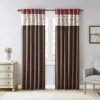 Breebe Embroidered Curtain Panel(only 1 Pc Panel) In Brown