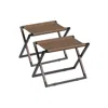 Breebe Et Of 2 Foldable Suitcase Stands In Brown