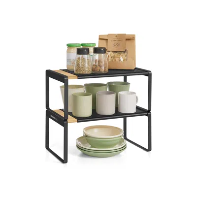 Breebe Expandable Cupboard Shelf Orgnizers In Gray