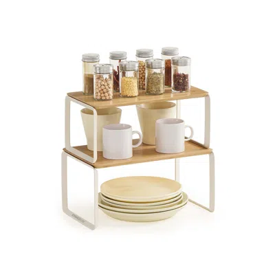 Breebe Expandable Cupboard Shelf Orgnizers In Neutral